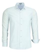 Camisa Social Amil Comfort Manga Longa Com Bolso Algodão 1886