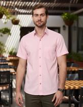Camisa Social Amil Manga Curta Bolso Comfort Tricoline Algodão 1900