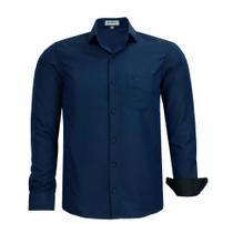 Camisa Social Amil Masculina Comfort Manga Longa Estampada Com Bolso 1853 Camisa Social Amil Masculina Comfort Manga Longa Estampada Com Bolso 1853