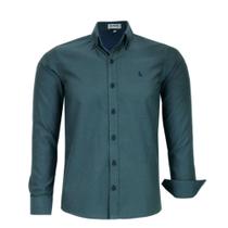 Camisa Social Amil Masculina Comfort Manga Longa Sem Bolso Sofisticada 1826