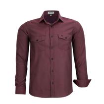Camisa Social Amil Masculina Dois Bolsos Manga Longa Comfort 1852 Camisa Social Amil Masculina Dois Bolsos Manga Longa Comfort 1852