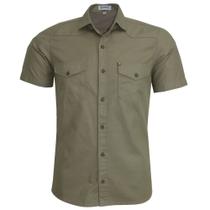 Camisa Social Amil Masculina Estilo Militar 2 Bolso Manga Curta Envio Imediato 1901