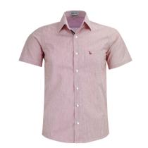 Camisa Social Amil Masculina Manga Curta 100 Algodão Com Bolso 1840