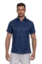 Camisa Social Amil Masculina Manga Curta Slim Sem Bolso Elegante 1892