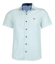 Camisa Social Amil Masculina Manga Curta Tecido Misto 1741