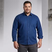 Camisa Social Amil Masculina Manga Longa Clássica Com Bolso Plus Size 1939 Camisa Social Amil Masculina Manga Longa Clássica Com Bolso Plus Size 1939