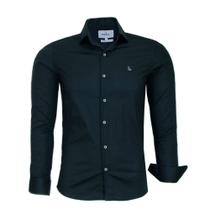 Camisa Social Amil Masculina Manga Longa Slim Sem Bolso Elegante 1823