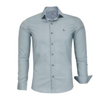 Camisa Social Amil Masculina Manga Longa Slim Sem Bolso Elegante 1823