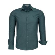 Camisa Social Amil Masculina Manga Longa Slim Sem Bolso Elegante 1863