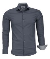Camisa Social Amil Masculina Slim Algodão Com Elastano 1808