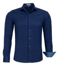 Camisa Social Amil Masculina Slim Elastano Passa Fácil 1766