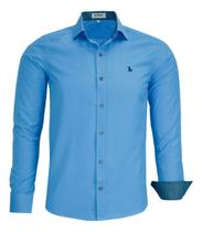 Camisa Social Amil Masculina Slim Liso Fácil De Passar 1778