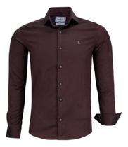 Camisa Social Amil Masculina Slim Manga Longa Elastano 1811 Camisa Social Amil Masculina Slim Manga Longa Elastano 1811