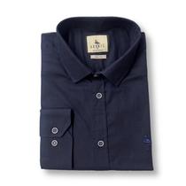 Camisa Social Azul Marinho 100% Algodão