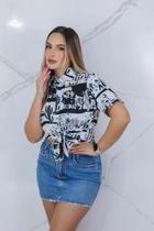 Camisa Social Botão Divertida Unissex Cordel