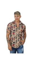 Camisa Social Botão Divertida Unissex Mickey Retrô
