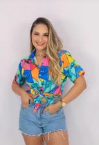 Camisa Social Botão Divertida Unissex Monstros S/A Camisa Social Botão Divertida Unissex Monstros S/A