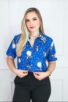 Camisa Social Botão Divertida Unissex Pequeno Príncipe Camisa Social Botão Divertida Unissex Pequeno Príncipe