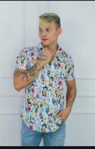 Camisa Social Botão Divertida Unissex Snoopy New