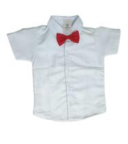 Camisa Social Branca com Gravata PP (1 Ano)