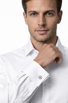 Camisa Social Branca de Punho Duplo para Abotoaduras T&C 100% Algodão Fustão - Elegância e Conforto