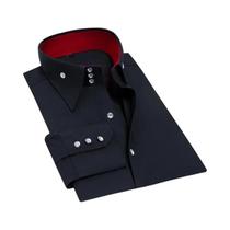 Camisa Social Branca Masculina Slim Fit Com Fivela De Strass De Cristal Manga Longa Moda Coreana