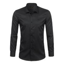 Camisa Social Classic Slim Fit Yacht Master - Preto
