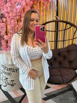 Camisa social com croppet Camisa social com croppet