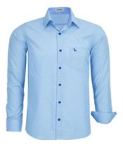 Camisa Social Comfort Amil Manga Longa Bolso Tecido Pigmentado 1873