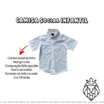 Camisa Social de Linho Infantil Menino