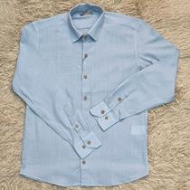 Camisa social de linho masculino
