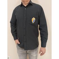 Camisa Social Diaconato Quadrangular Manga Longa