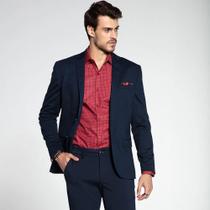 Camisa Social Docthos M/L Tricoline Azul 839808