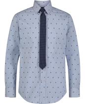 Camisa social e gravata Tommy Hilfiger Boys Blue Tamanho 10 Husky