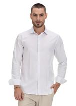 Camisa Social Executive Fio 60 Cetim Slim Fit Arrow - Branco