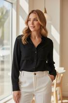 Camisa Social Feminina De Manga Longa Casual Elegante Formal