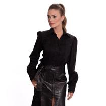Camisa Social Feminina Detalhe Punho Rendada Teodoro Luxo Camisa Social Feminina Detalhe Punho Rendada Teodoro Luxo
