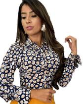 Camisa Social Feminina Estampada