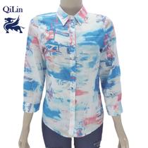 Camisa Social Feminina Estampada Verão Camisa Social Feminina Estampada Verão