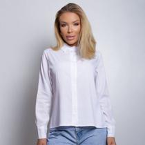 Camisa Social Feminina Manga Longa de Botões Casual Básica Uniforme Elegante Camisa Social Feminina Manga Longa de Botões Casual Básica Uniforme Elegante