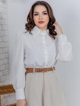Camisa Social Feminina Manga Longa Elegante Moderna