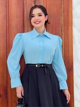 Camisa Social Feminina Manga Longa Elegante Moderna