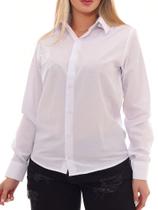 Camisa Social Feminina Manga Longa Slim Branca Camisa Social Feminina Manga Longa Slim Branca
