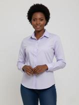 Camisa Social Feminina Manga Longa Slim Lilás Camisa Social Feminina Manga Longa Slim Lilás
