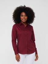 Camisa Social Feminina Manga Longa Slim Vinho Camisa Social Feminina Manga Longa Slim Vinho