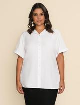 Camisa Social Feminina tecido Manga Curta Plus Size Casual Elegante trabalho Camisa Social Feminina tecido Manga Curta Plus Size Casual Elegante trabalho