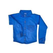 Camisa Social Infantil Jeans Camisa Manga Longa Menino Blusa Jeans Masculina