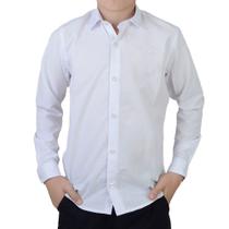 Camisa Social Infantil Masculina Ogochi ML Slim Branca 0015