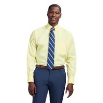 Camisa social IZOD, resistente a rugas, tecido elástico masculino, amarelo Camisa social IZOD, resistente a rugas, tecido elástico masculino, amarelo