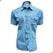Camisa Social jeans Masculina Adulto Extra Grande Plus Size